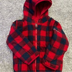 Columbia Kids Red Puffer Jacket 5T Reversible